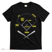 WhoS On First Funny Baseball Positions Names T-Shirt thumb 0