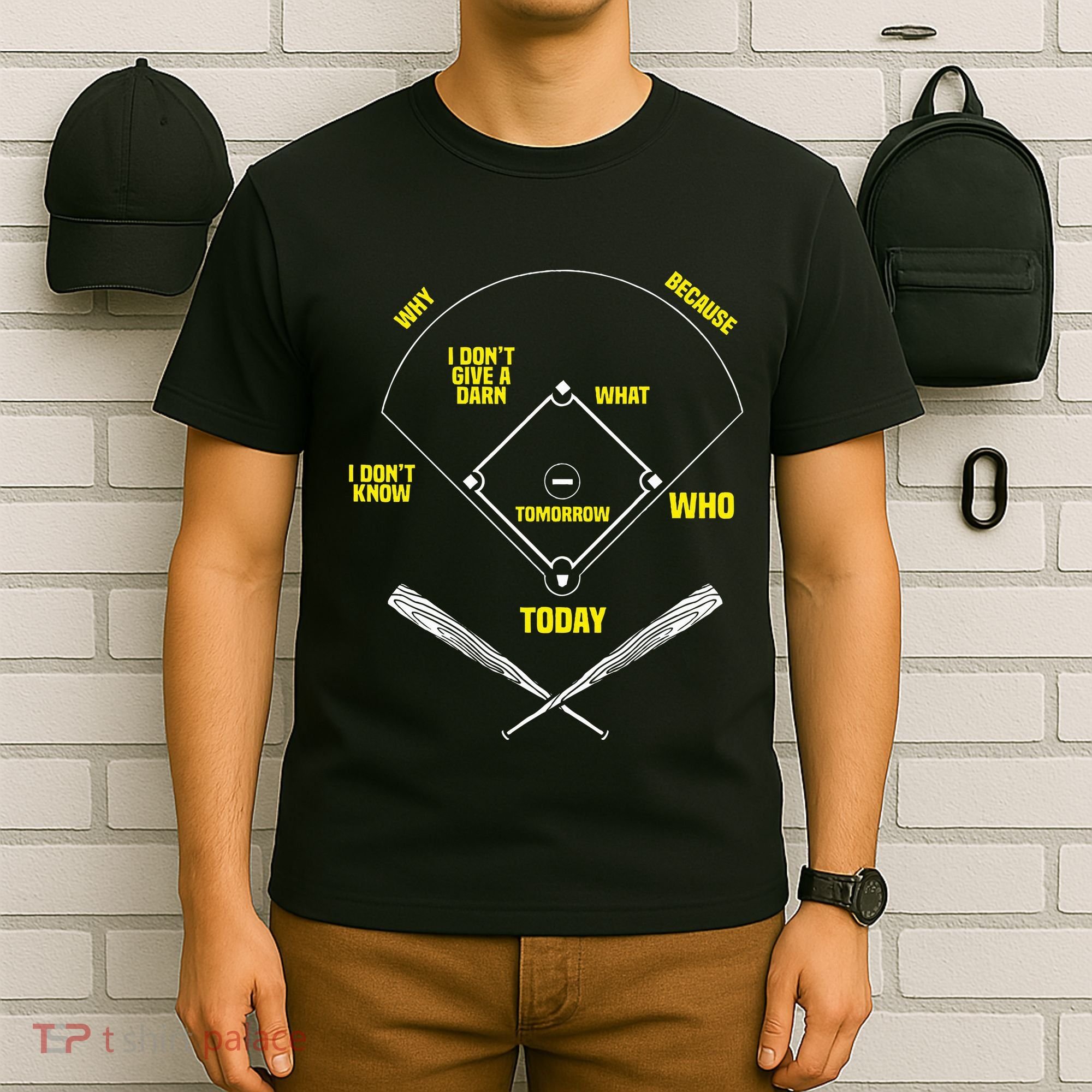 WhoS On First Funny Baseball Positions Names T-Shirt