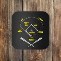 WhoS On First Funny Baseball Positions Names Coaster thumb 0