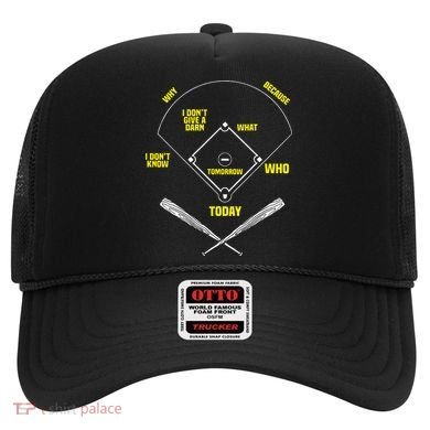 WhoS On First Funny Baseball Positions Names Hat
