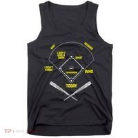 WhoS On First Funny Baseball Positions Names Tank Top thumb 0