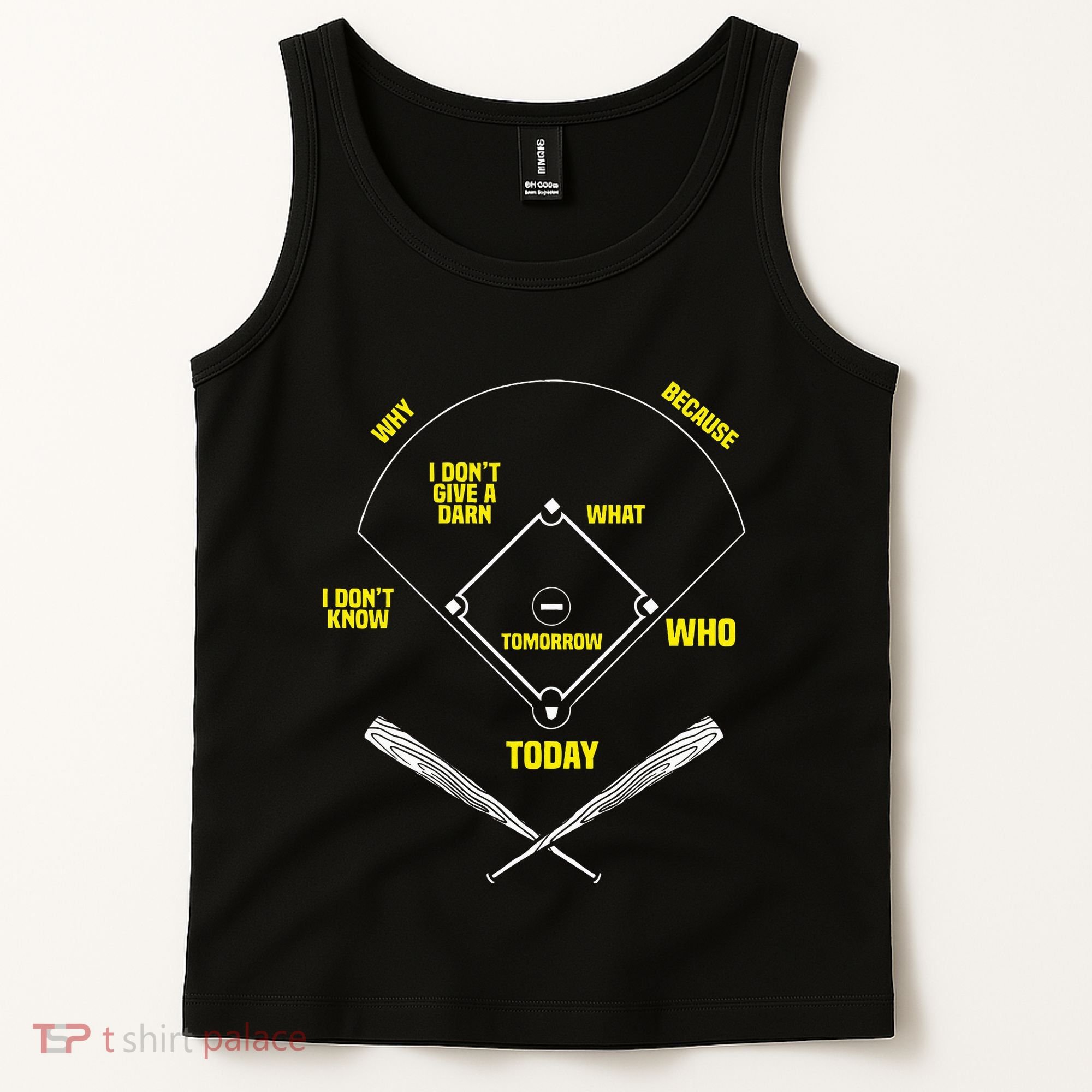 WhoS On First Funny Baseball Positions Names Tank Top