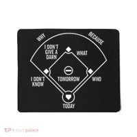 Whos On First Funny Baseball Positions Names Dark Mousepad thumb 0