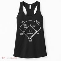 Whos On First Funny Baseball Positions Names Dark Women's Tank Top thumb 0