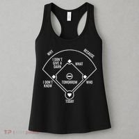 Whos On First Funny Baseball Positions Names Dark Women's Tank Top thumb 3