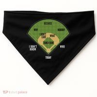Whos On First Baseball For A Whos On First Baseball Fan USA-Made Doggie Bandana thumb 0
