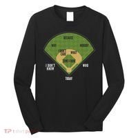 Whos On First Baseball For A Whos On First Baseball Fan Long Sleeve Shirt thumb 0