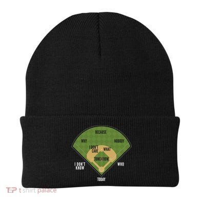 Whos On First Baseball For A Whos On First Baseball Fan Beanie