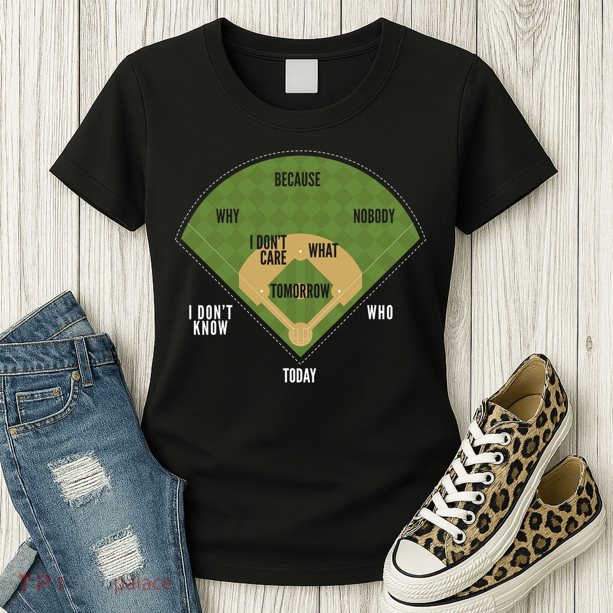 Whos On First Baseball For A Whos On First Baseball Fan Women's T-Shirt