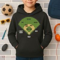 Whos On First Baseball For A Whos On First Baseball Fan Kids Hoodie thumb 2
