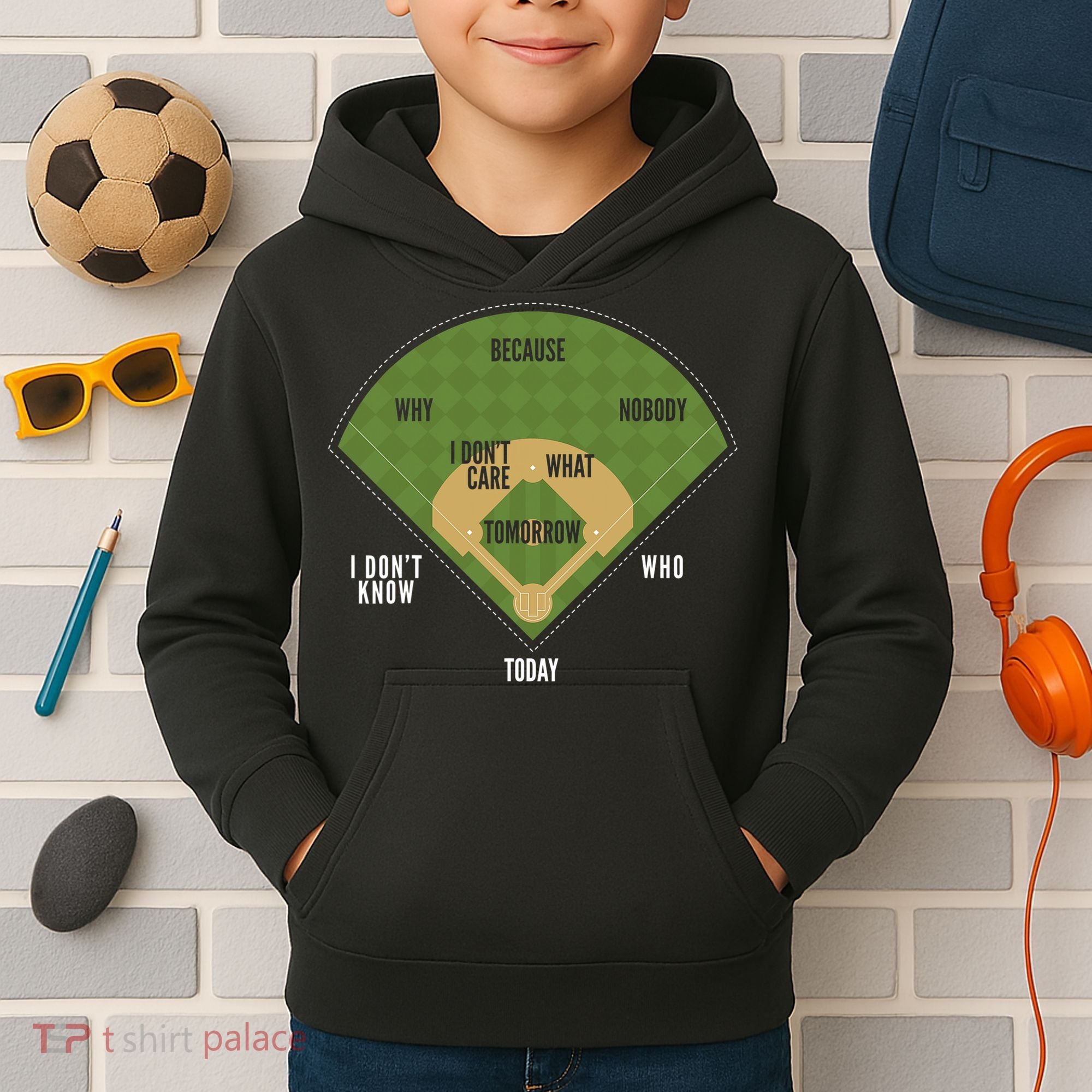 Whos On First Baseball For A Whos On First Baseball Fan Kids Hoodie