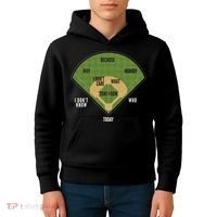 Whos On First Baseball For A Whos On First Baseball Fan Kids Hoodie thumb 4