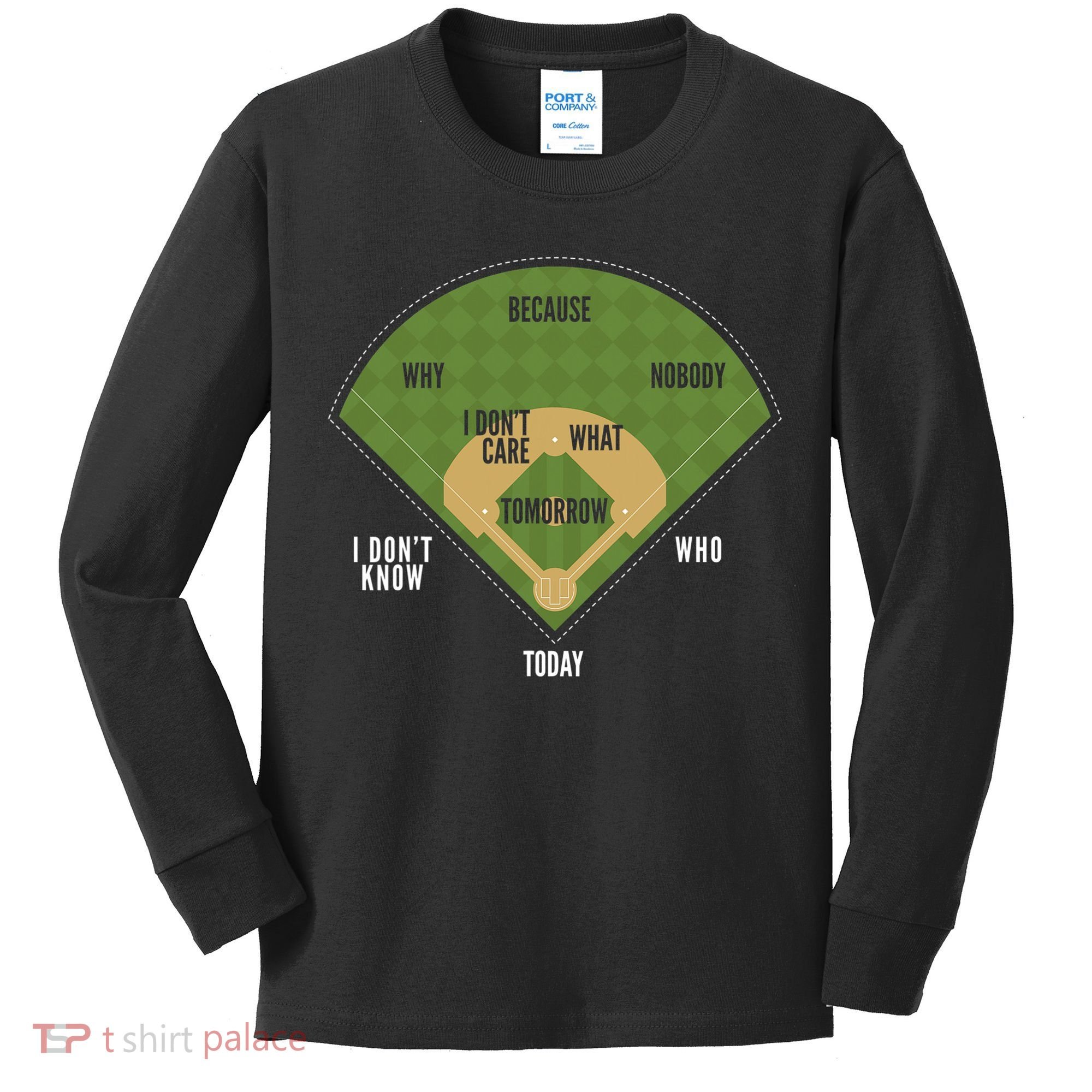Whos On First Baseball For A Whos On First Baseball Fan Kids Long Sleeve Shirt