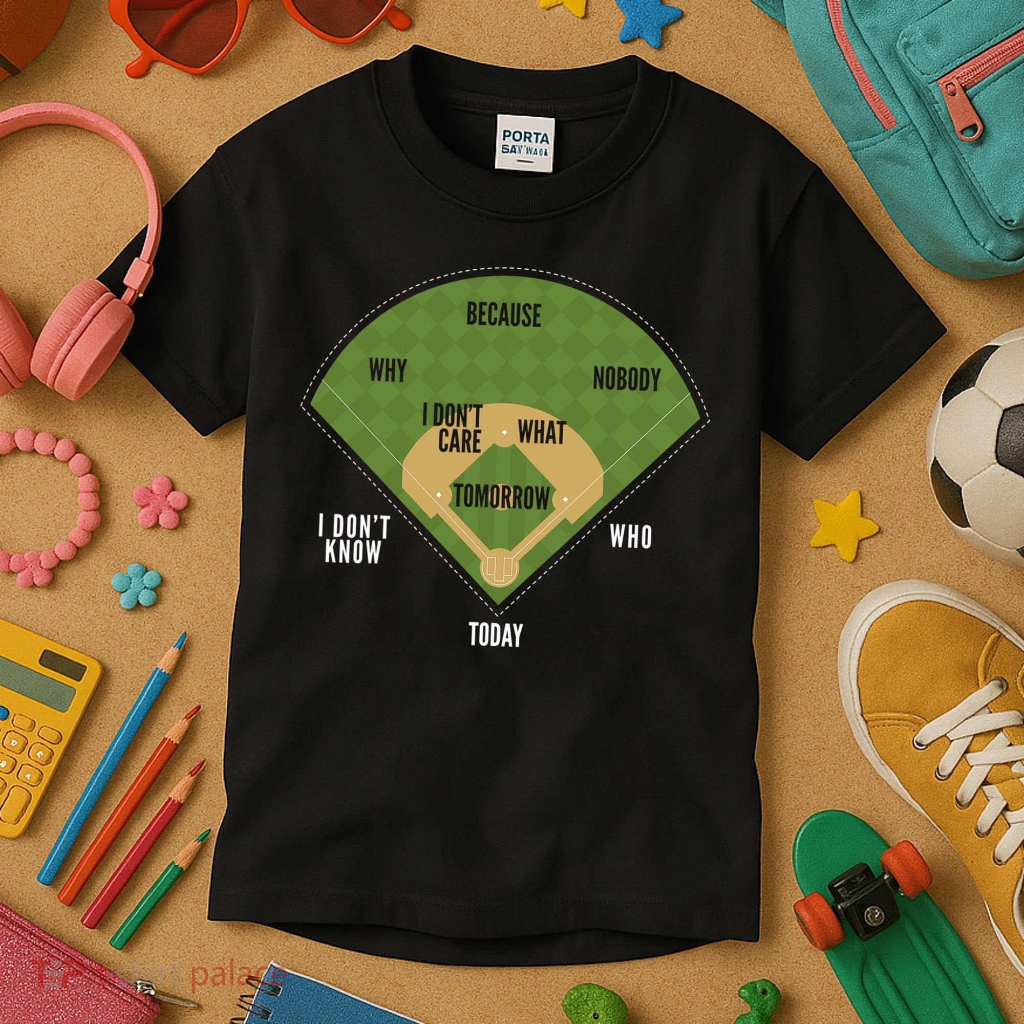 Whos On First Baseball For A Whos On First Baseball Fan Kids T-Shirt