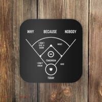 Who's on First Funny Baseball Positions Names Dark Coaster thumb 0