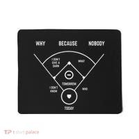 Who's on First Funny Baseball Positions Names Dark Mousepad thumb 0