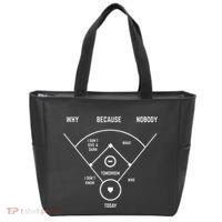 Who's on First Funny Baseball Positions Names Dark Tote Bag thumb 0