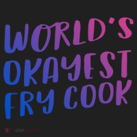 Worlds Okayest Fry Cook Funny Chef Restaurant Gift Beanie thumb 2