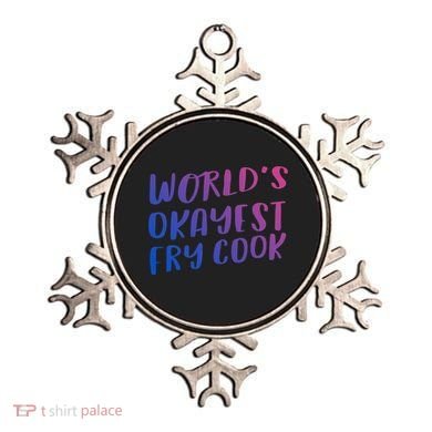 Worlds Okayest Fry Cook Funny Chef Restaurant Gift Ornament