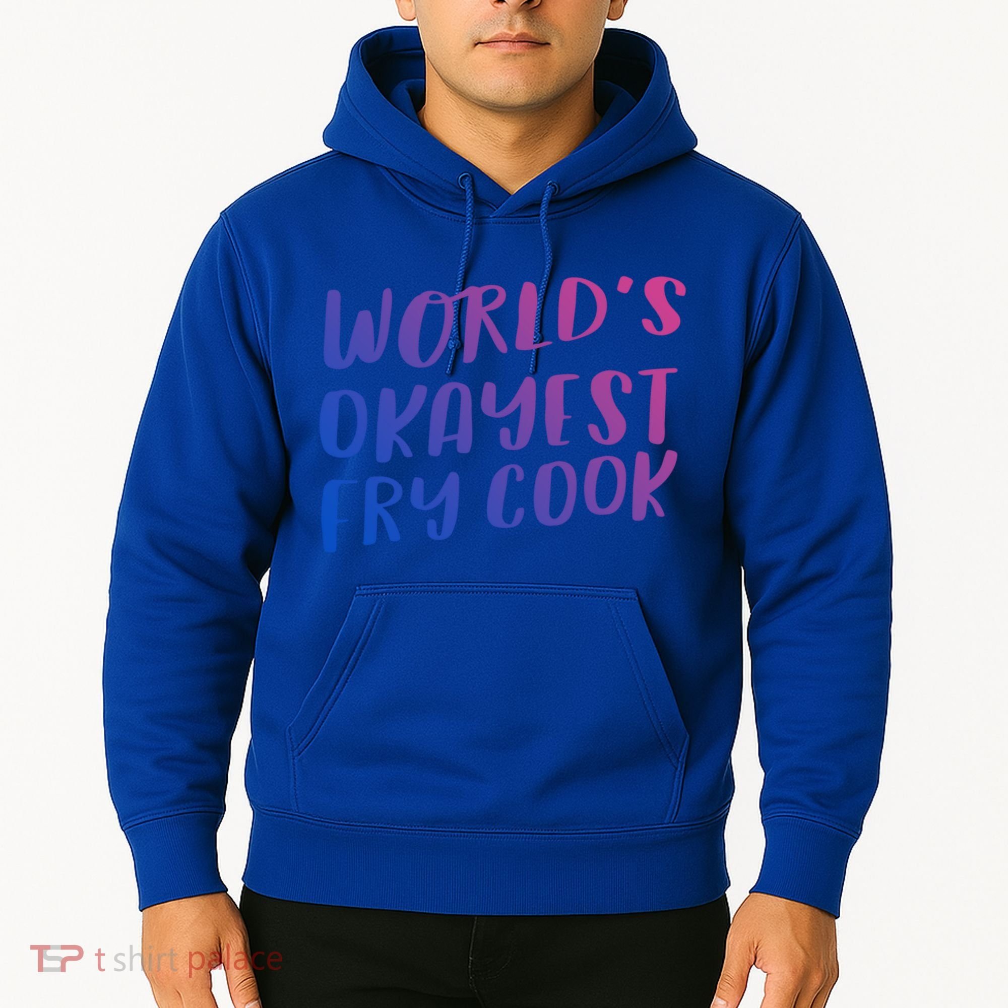 Worlds Okayest Fry Cook Funny Chef Restaurant Gift Hoodie