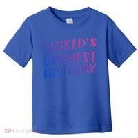 Worlds Okayest Fry Cook Funny Chef Restaurant Gift Toddler T-Shirt thumb 0