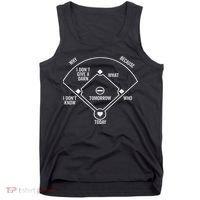 Who's On First Funny Baseball Positions Names Dark Tank Top thumb 0