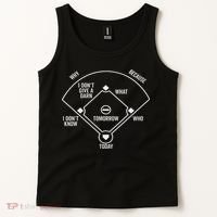 Who's On First Funny Baseball Positions Names Dark Tank Top thumb 2