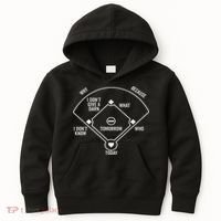 Who's On First Funny Baseball Positions Names Dark Kids Hoodie thumb 0