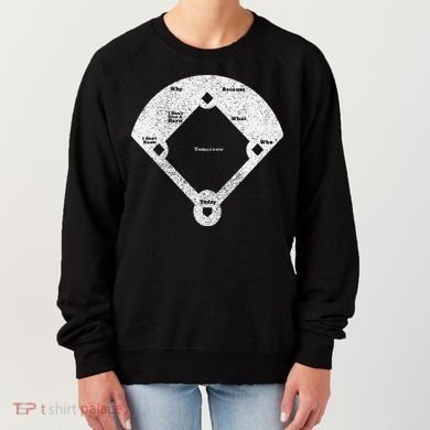 Who's On First Baseball Funny Baseball Mom Women's Sweatshirt