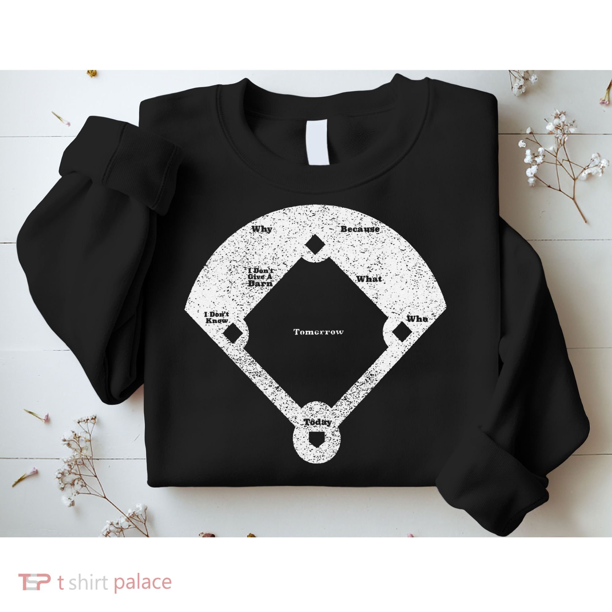Who's On First Baseball Funny Baseball Mom Sweatshirt