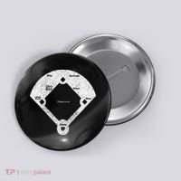 Who's On First Baseball Funny Baseball Mom Button thumb 0