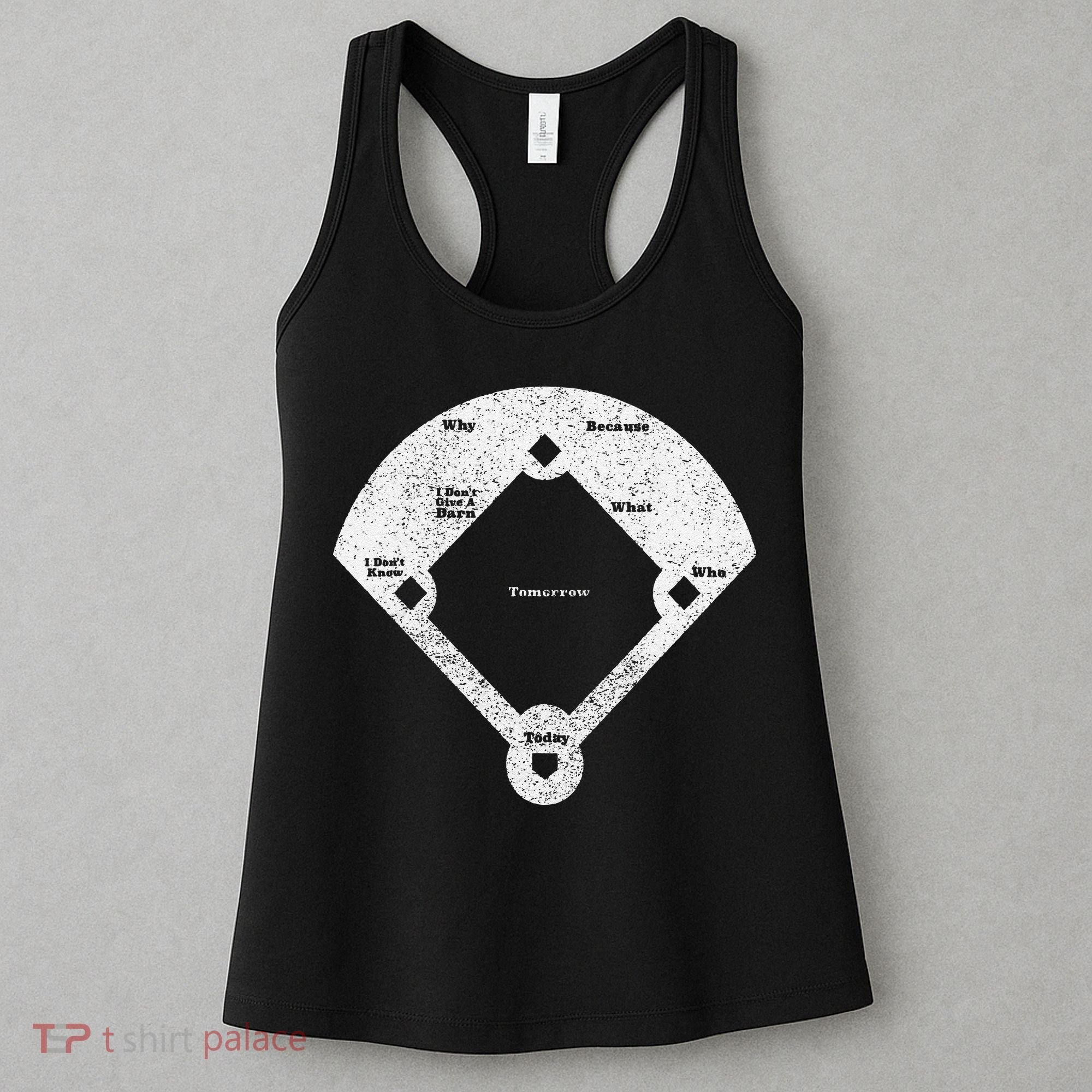 Who's On First Baseball Funny Baseball Mom Women's Tank Top