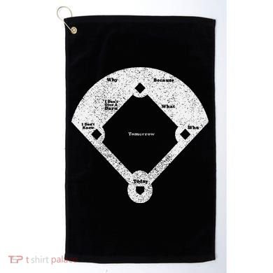 Who's On First Baseball Funny Baseball Mom Golf Towel