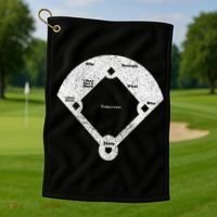 Who's On First Baseball Funny Baseball Mom Golf Towel thumb 1