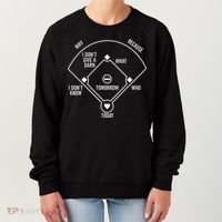 Who's on First Baseball Positions Names Dark Women's Sweatshirt thumb 0