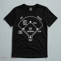 Who's on First Baseball Positions Names Dark T-Shirt thumb 5