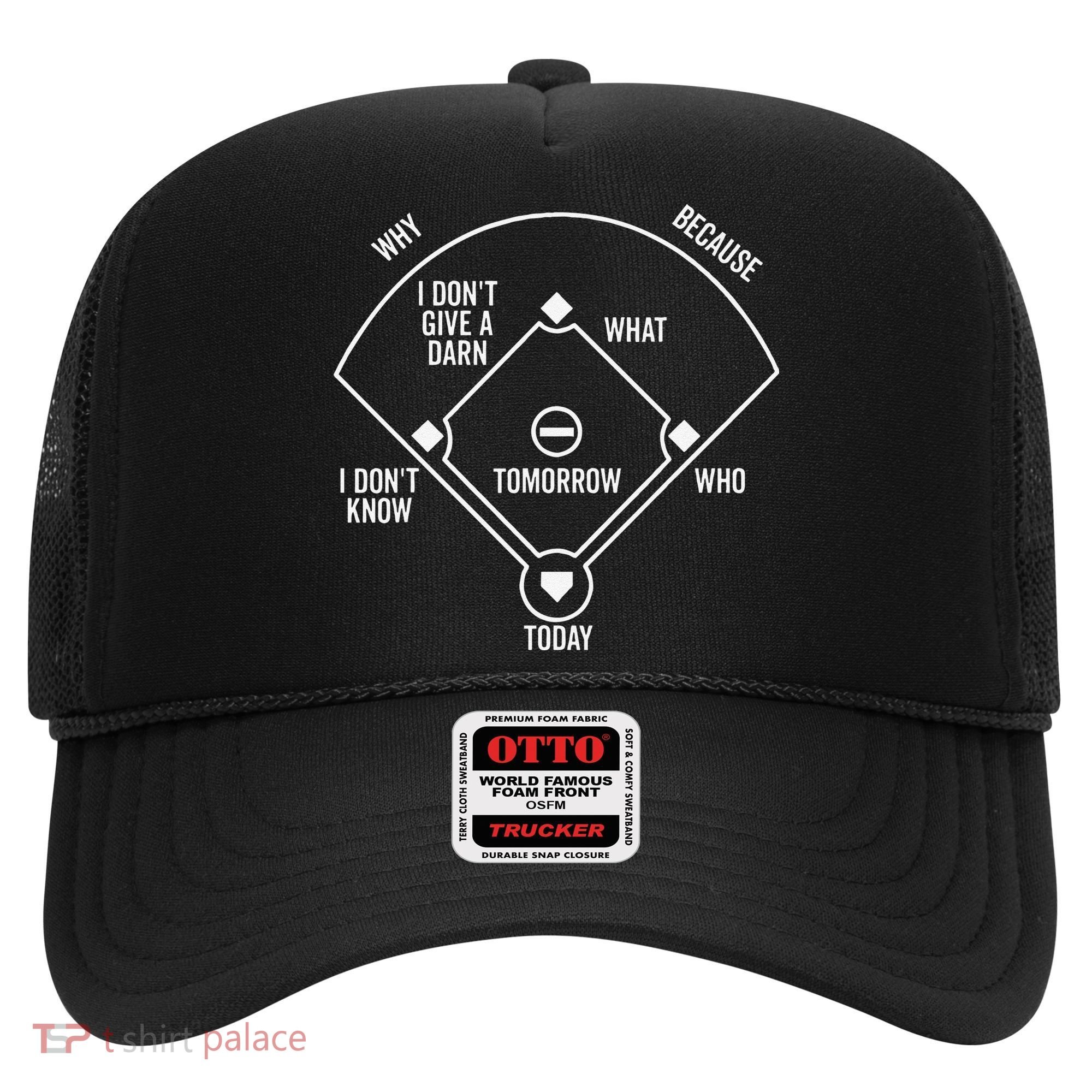 Who's on First Baseball Positions Names Dark Hat