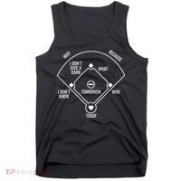 Who's on First Baseball Positions Names Dark Tank Top thumb 0