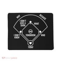Who's on First Funny Baseball Positions Names Dark Mousepad thumb 0
