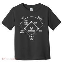 Who's on First Funny Baseball Positions Names Dark Toddler T-Shirt thumb 0