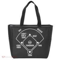 Who's on First Funny Baseball Positions Names Dark Tote Bag thumb 0