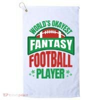 World's Okayest Fantasy Football Player Golf Towel thumb 0