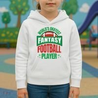 World's Okayest Fantasy Football Player Kids Hoodie thumb 3