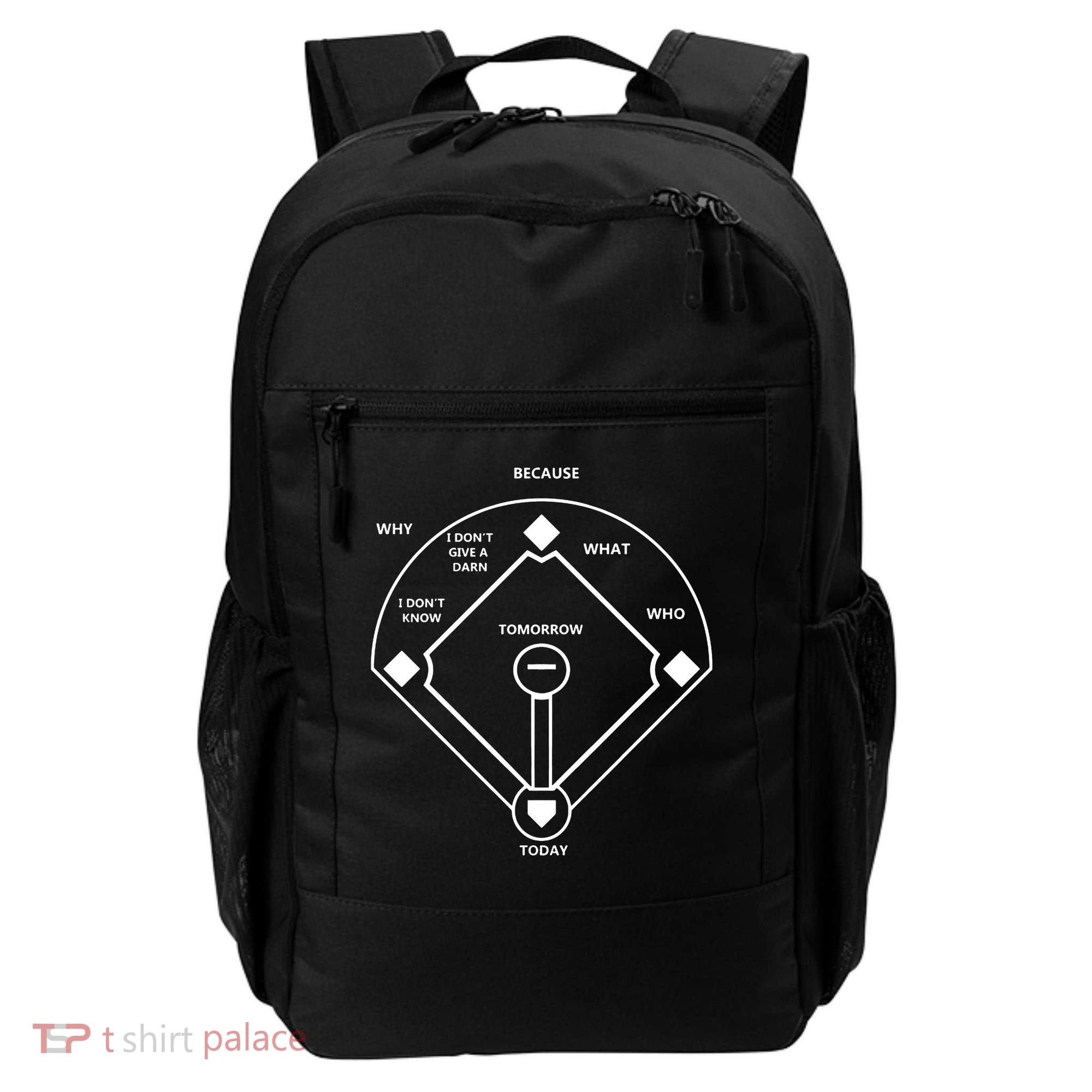 Whos On First Baseball Love Funny Classic Backpack