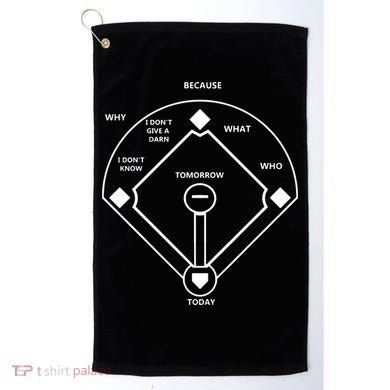 Whos On First Baseball Love Funny Classic Golf Towel