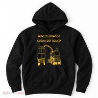 World's Okayest Grain Cart Driver  Fun Farming Hoodie thumb 0