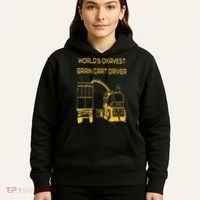 World's Okayest Grain Cart Driver  Fun Farming Hoodie thumb 5