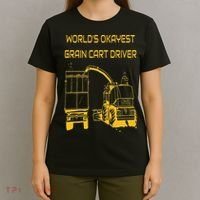 World's Okayest Grain Cart Driver  Fun Farming T-Shirt thumb 4