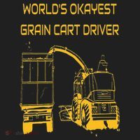 World's Okayest Grain Cart Driver  Fun Farming Beanie thumb 2