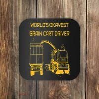 World's Okayest Grain Cart Driver  Fun Farming Coaster thumb 0
